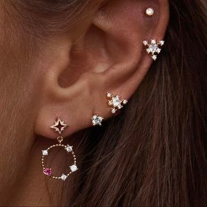 Mini pave triangle clip earrings